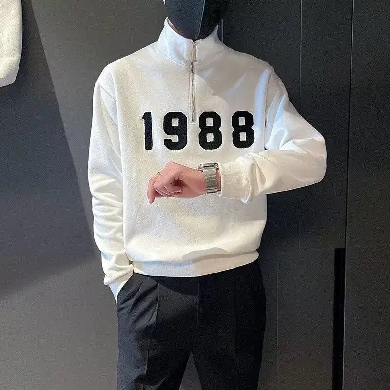 T Shirt for Man Sweatshirts Top White Embroidery