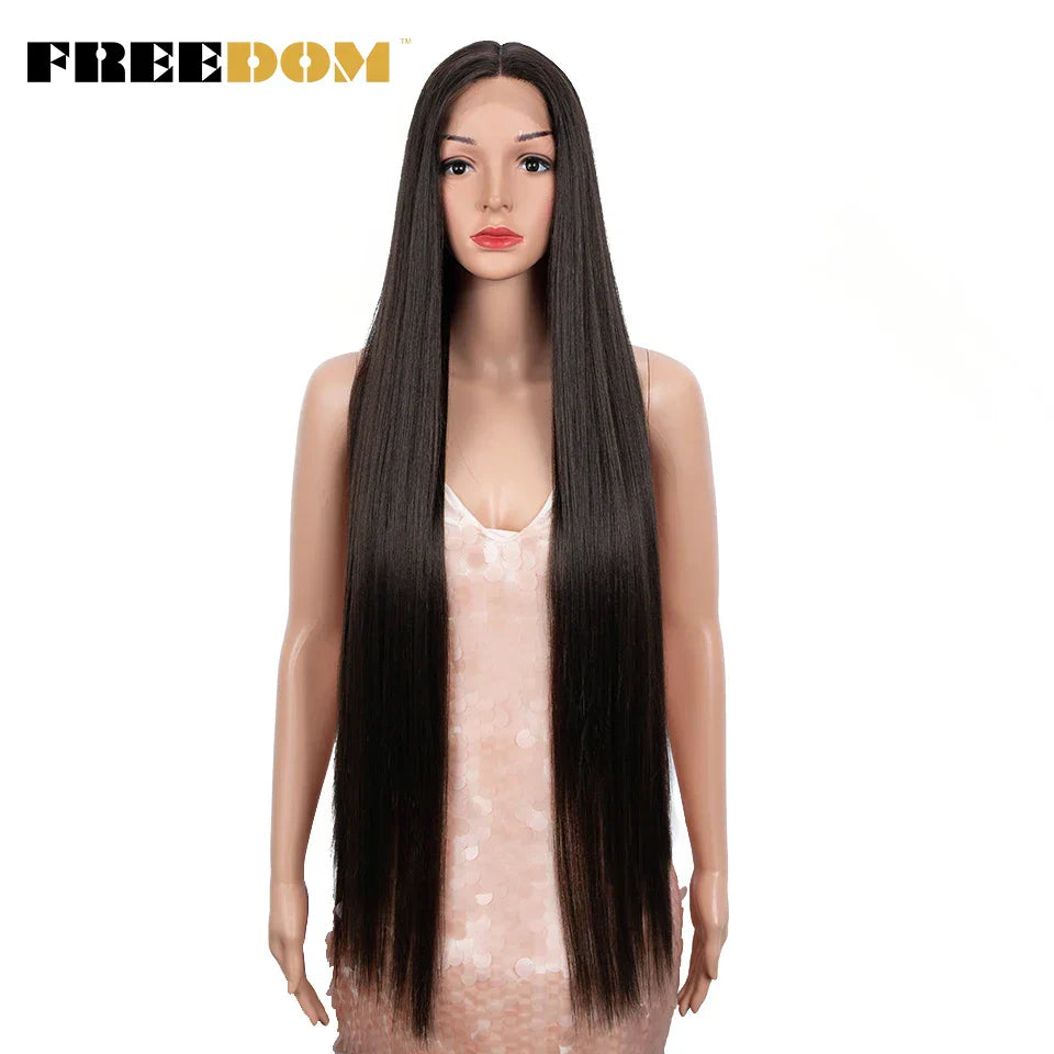 FREEDOM Synthetic Lace Front Wigs For Women Super