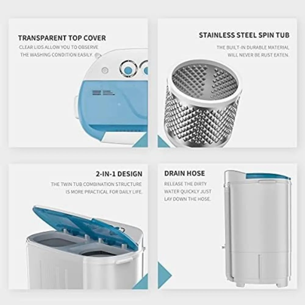 Portable Washing Machine, Twin Tub Washing Machine Compact