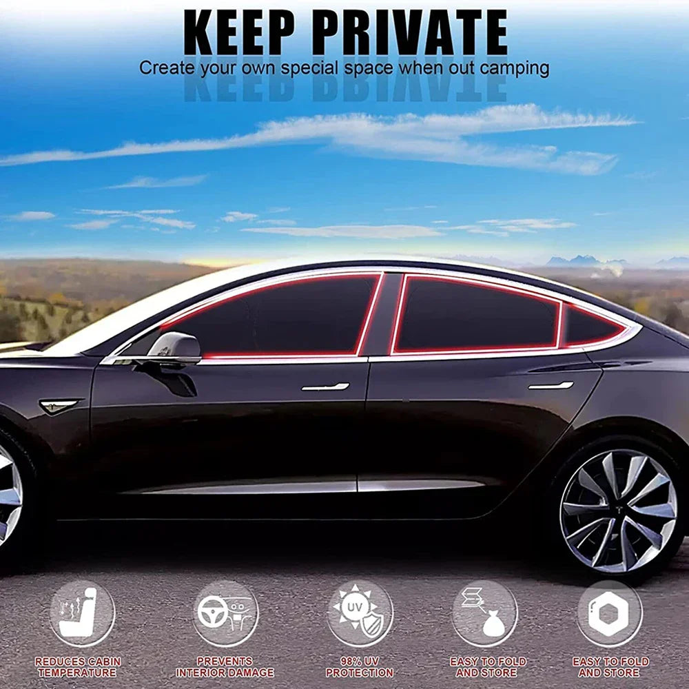 Car Side Window Sunshade Front Rear Windshield Privacy