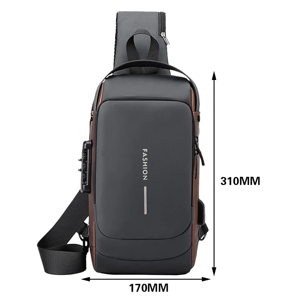 Antitheft Tape Bag Portable Backpack with USB Charging