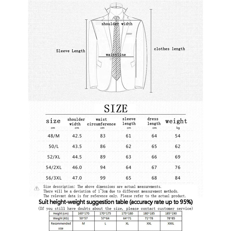 High-quality Men's Casual Suit Jacket Plaid Western Slim