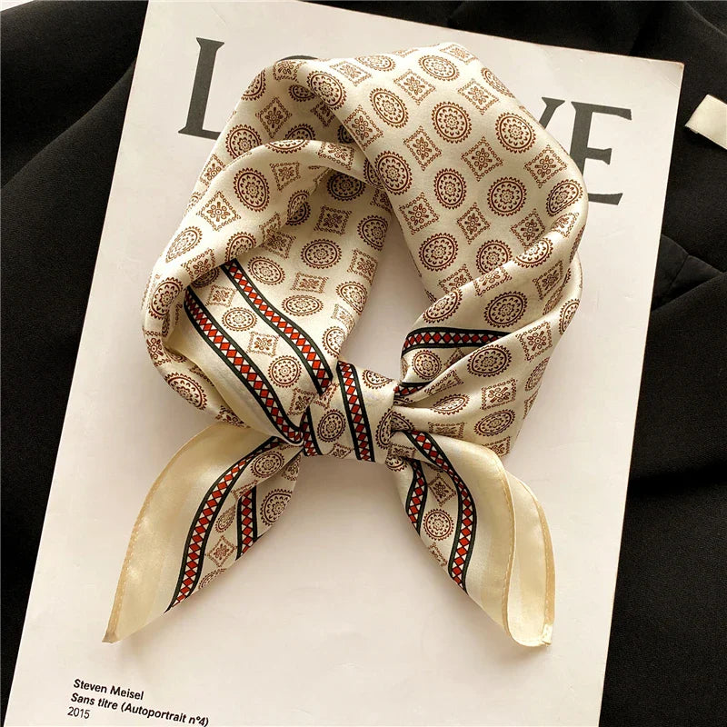 100 Real Silk Square Scarves Women Bandana High