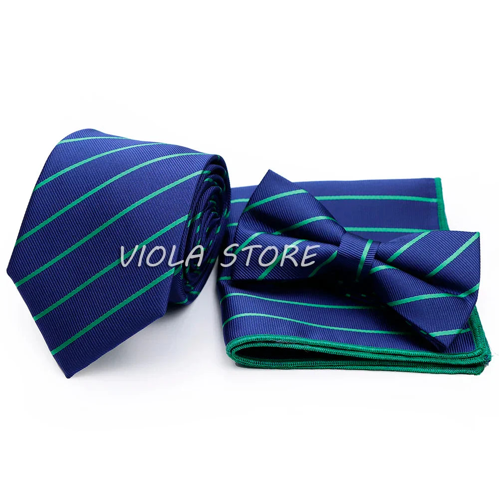 45 Color Paisley Geometry Striped 7.5cm Tie Set