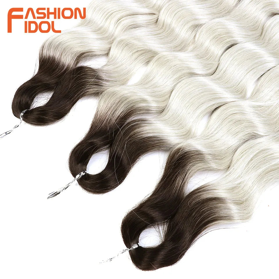 FASHION IDOL Lena Hair Synthetic Deep Wave Braiding