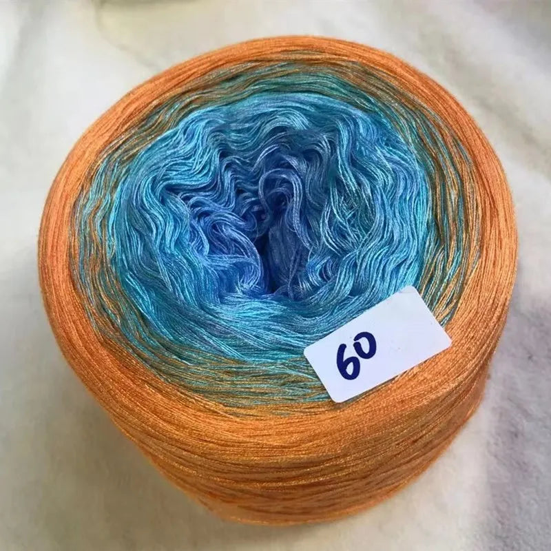 300g Cake Gradient Color Crocheted Shawl Blanket DIY
