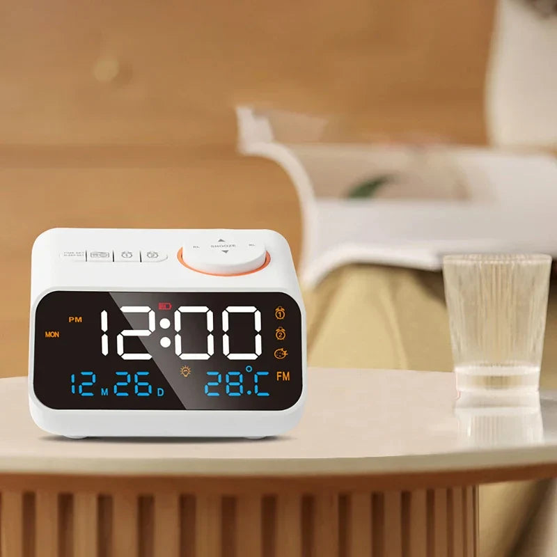 LED Digital Alarm Clock Watch Table Electronic Desktop