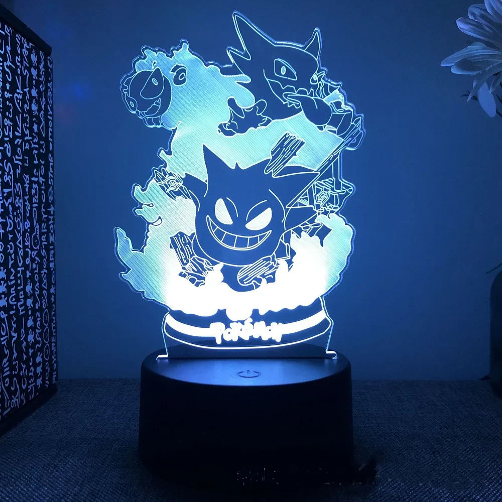 Pokemon Pikachu Charizard Anime Figures 3D Led Night