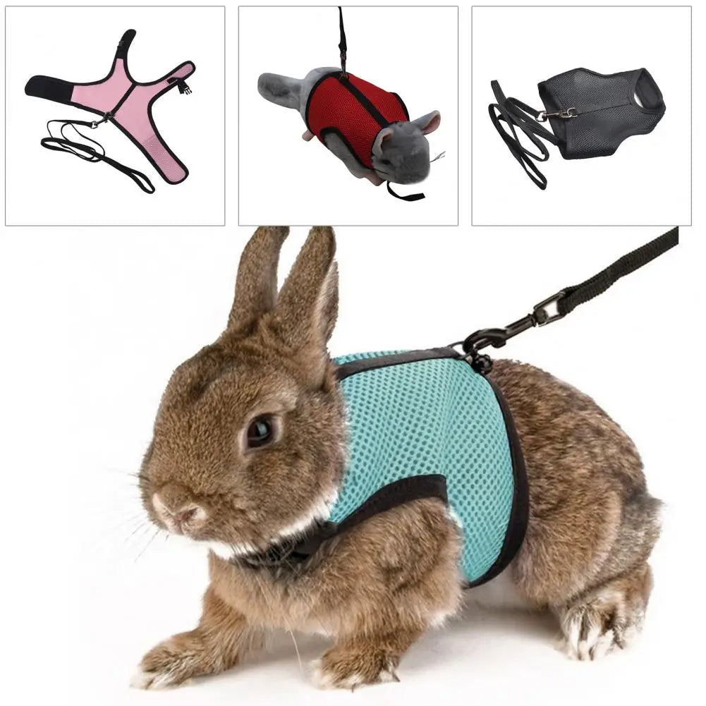 Pet Rabbit Safety Belt Set Adjustable Buckle Decorative