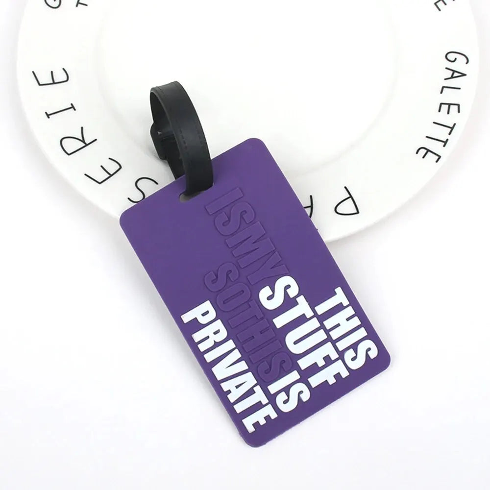 Pvc Soft Rubber Luggage Tags Silicone Creative Card