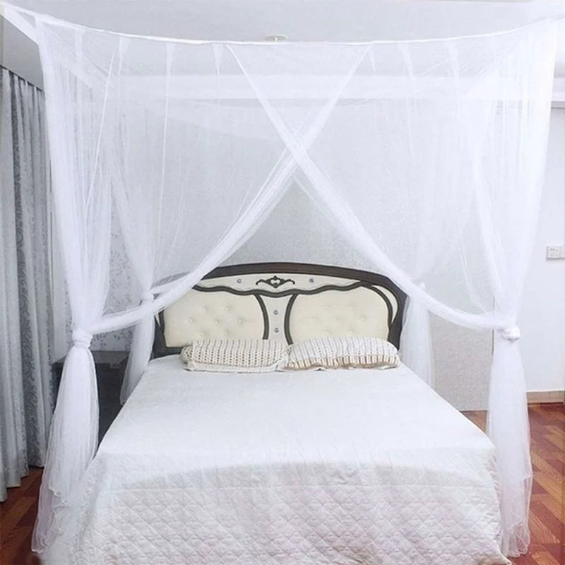 Mosquito Net Canopy 4-Corner Post Student Canopy Bed