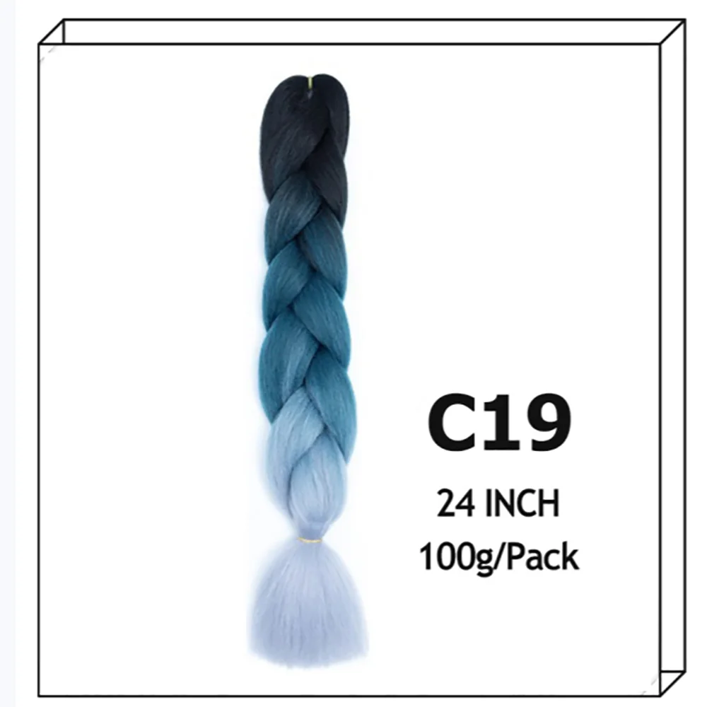 24Inch Synthetic Long Jumbo Ombre Braiding Hair For