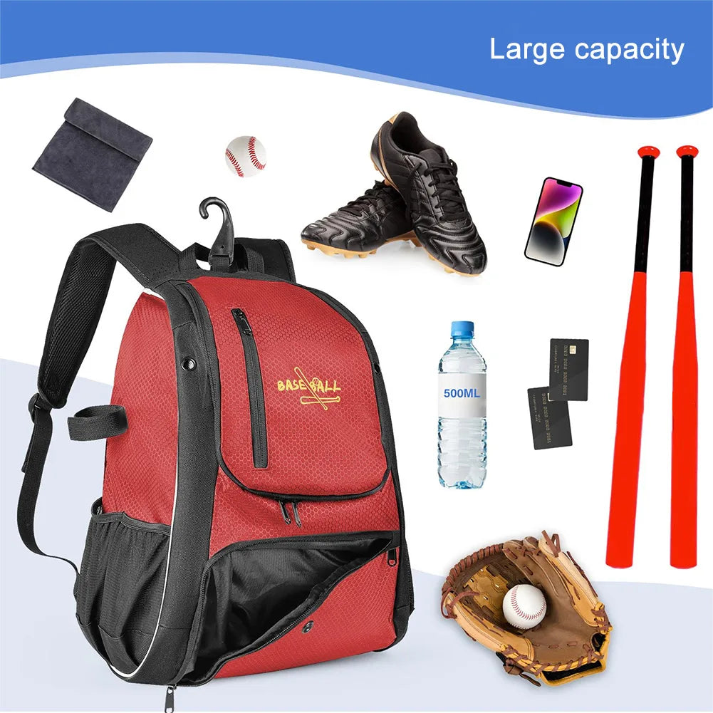 Baseball Training Backpack with Shoes Compartment Sports Equipments