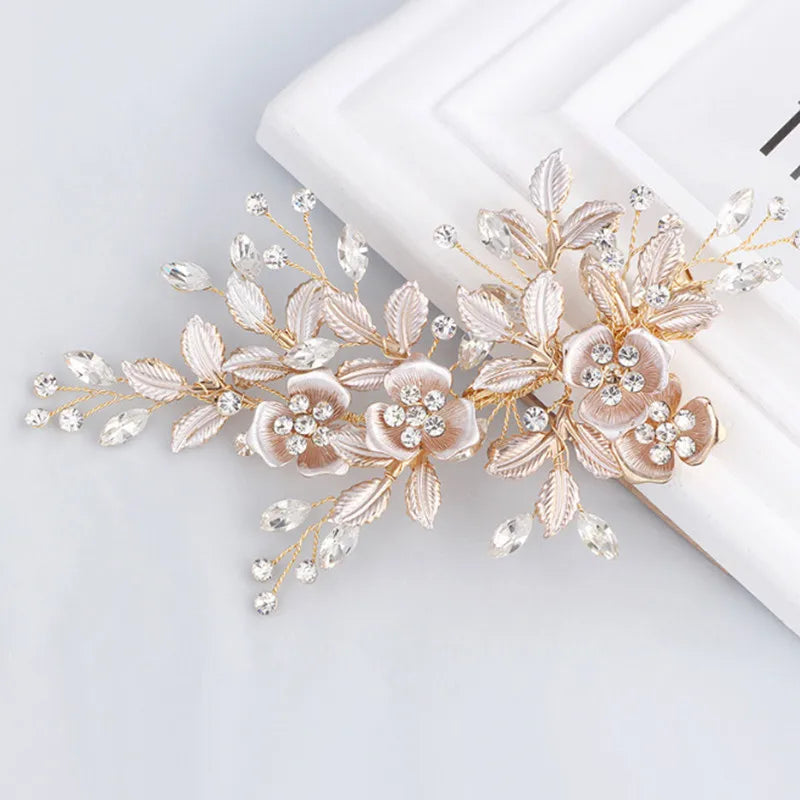 White Flower Hairpins Elegant Women Floral Style Hair