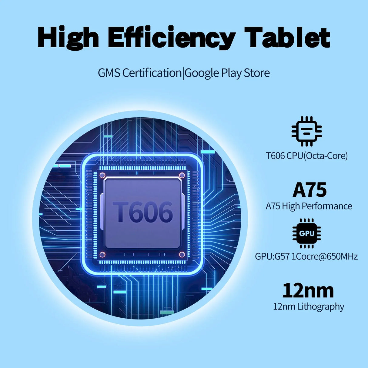 VASOUN Android 13 Tablet 10.1", 12GB(6+6 Expand) RAM,