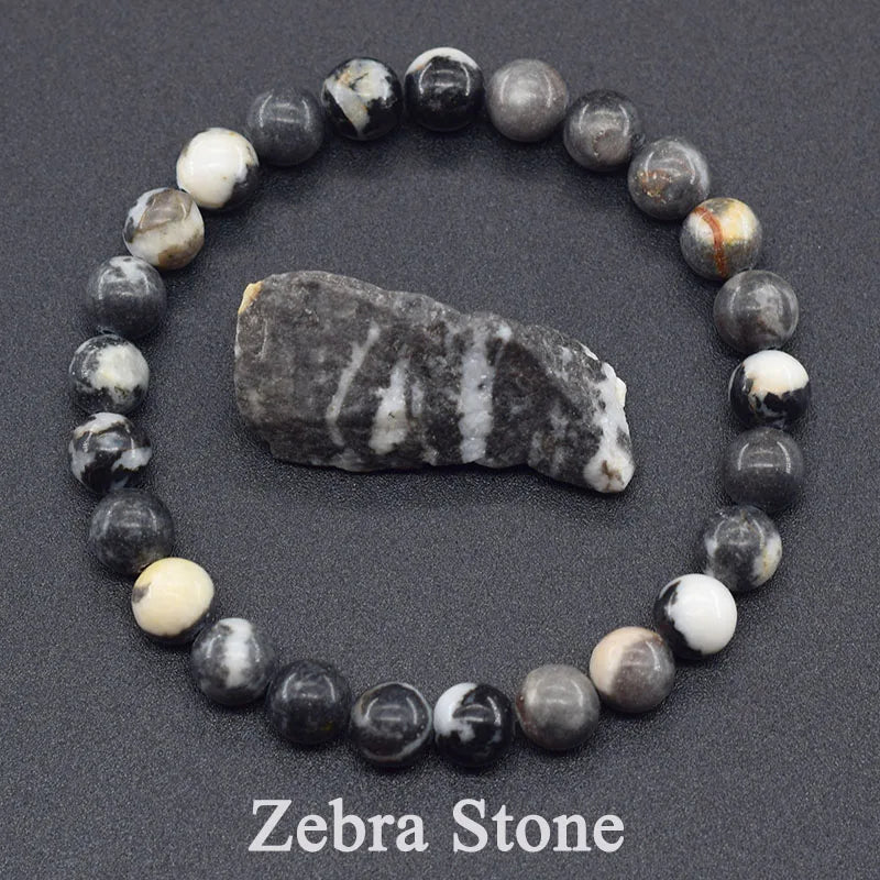 Real Natural Labradorite Stone Bead Bracelet Men Women