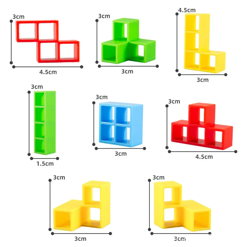 64PCS Dinosau Tetra Tower Fun Balance Stacking Building