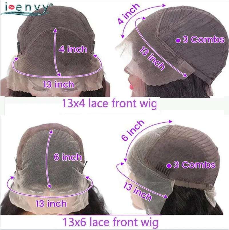13X6 Colored Straight Lace Front Human Hair Wigs