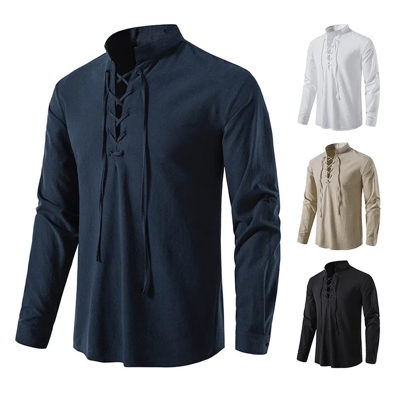 2023 mens new Amazon mens cotton and linen