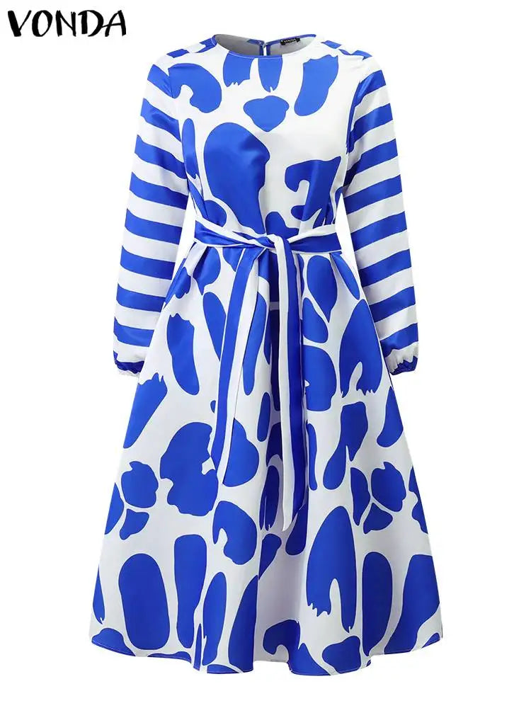 Plus Size 5XL VONDA Women Elegant Party Dress