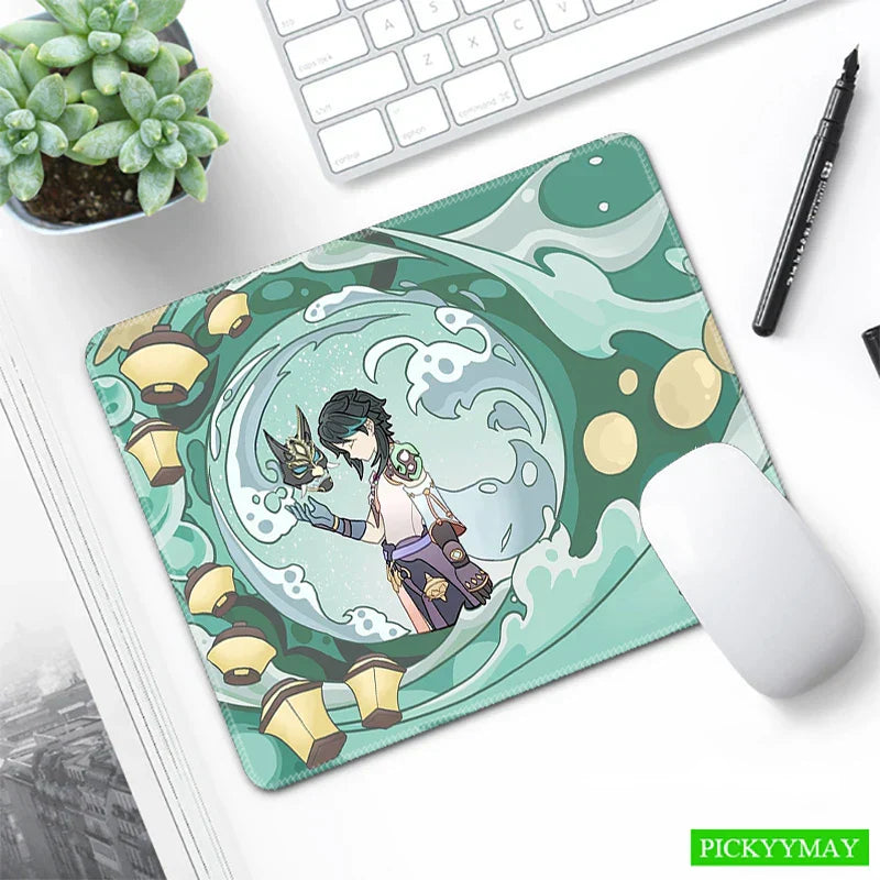 Genshin Impact Desk Mat Gamer Mousepads Mouse Pad
