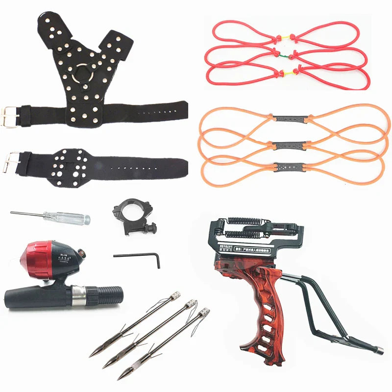 Powerful Hunting Metal Slingshot Double Spring Design Fishing