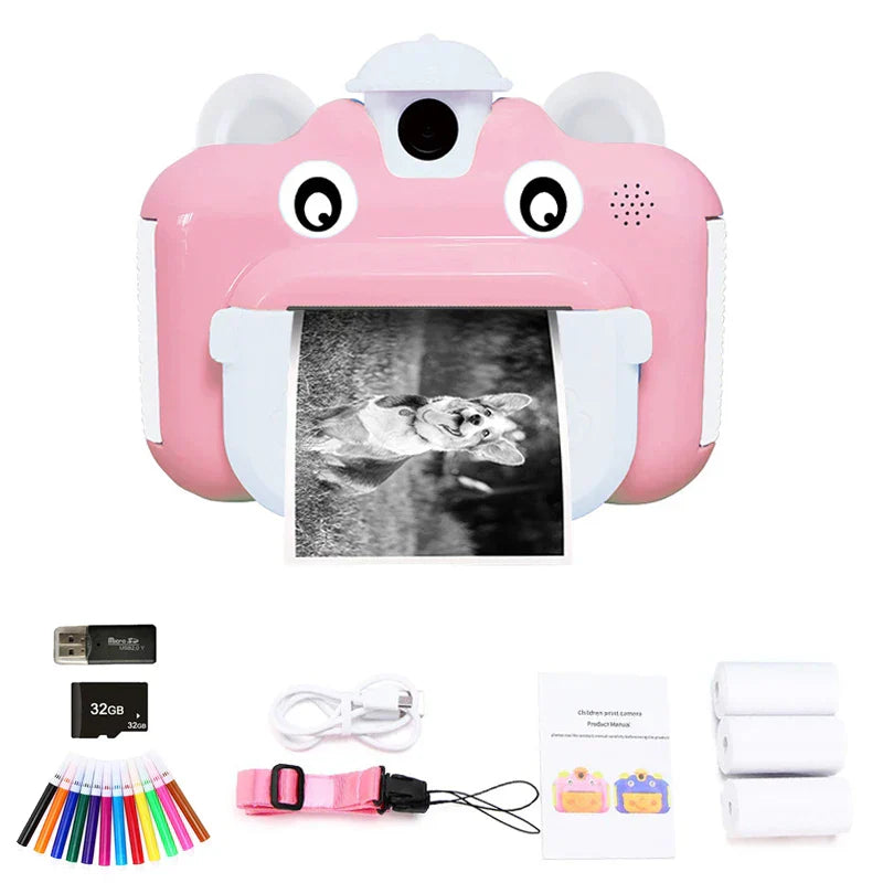 Children's Instant Print Camera With Thermal Printer Kids