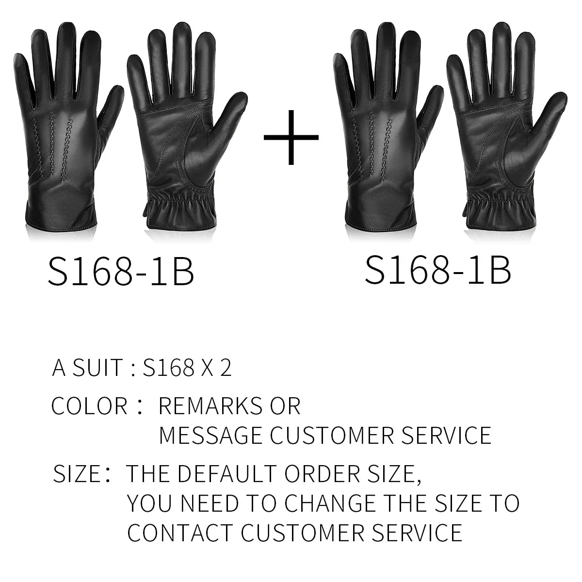 BISON DENIM Men Sheepskin Gloves Genuine Leather Thermal