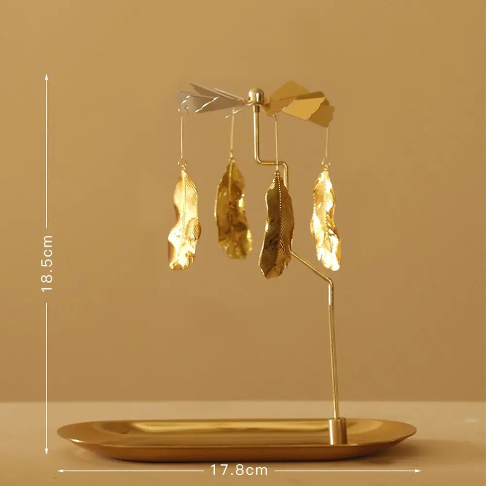 Gold Romantic Rotating Spinning Candle Holder Wedding Party