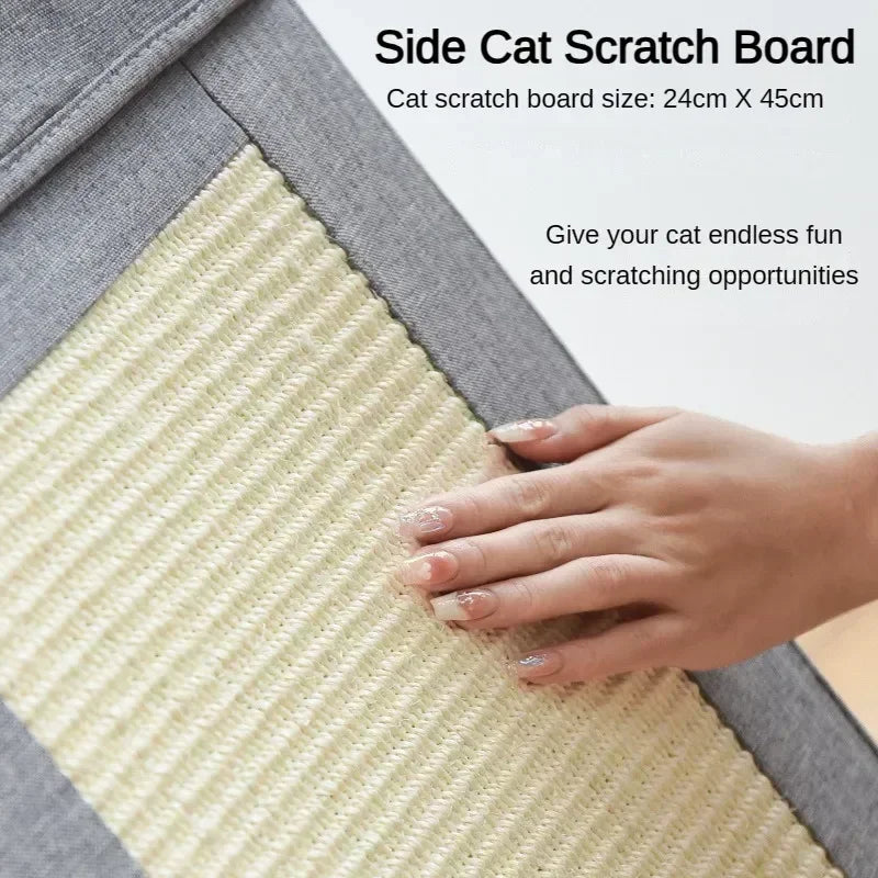 Foldable Cat House with Scratch Pad, Hideaway Condo