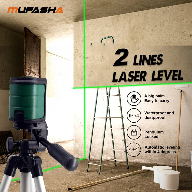 MUFASHA 2 Lines Laser Level Self-Leveling Cross Lines