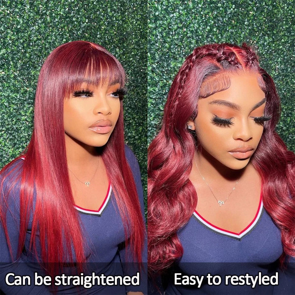 99J Burgundy 13x6 Lace Front Human Hair Wig