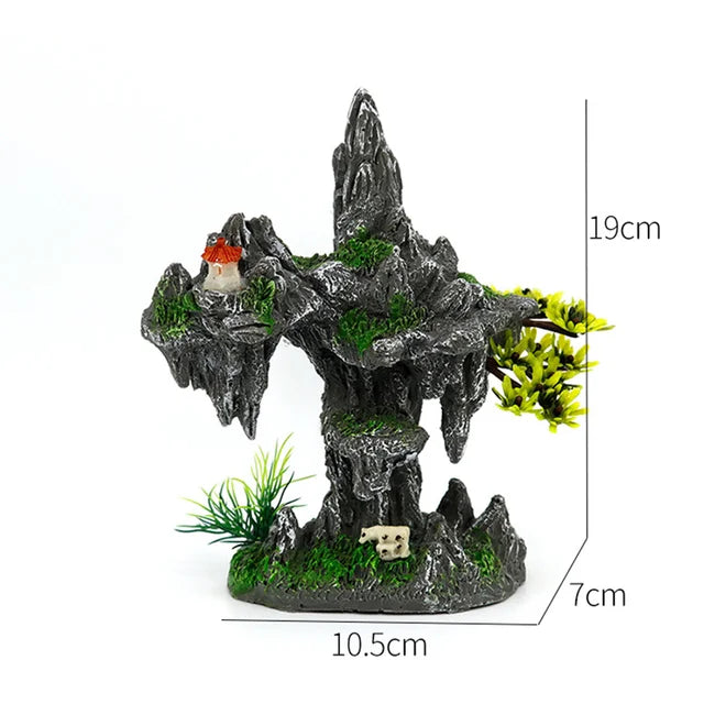 Fish Tank Plant Rockery Multi-style Aquarium Decoration,Resin Artificial