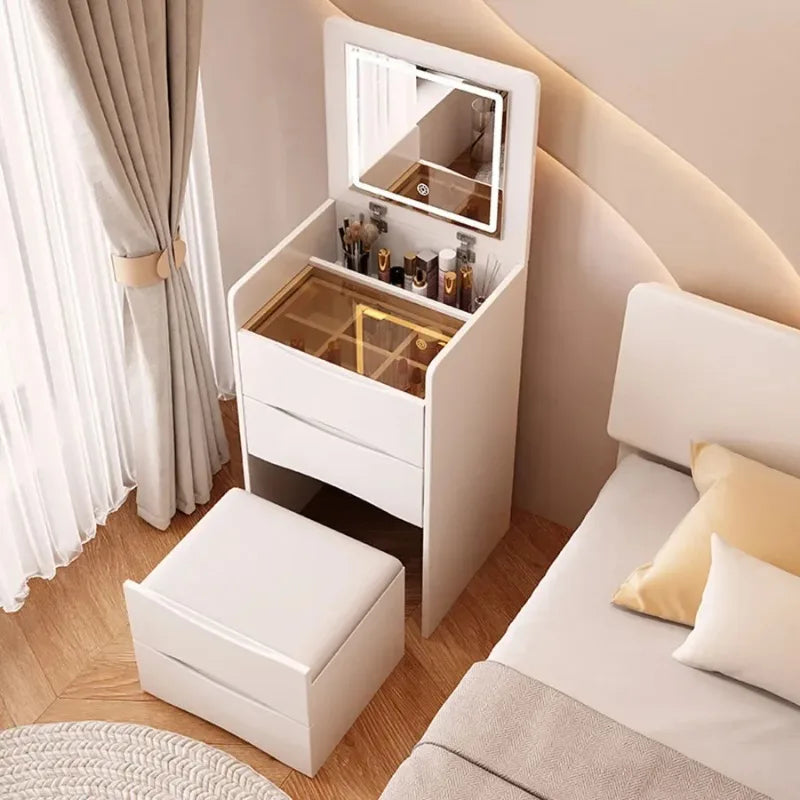 Flip Top Vanity Table Lighting Dividers Design Drawers