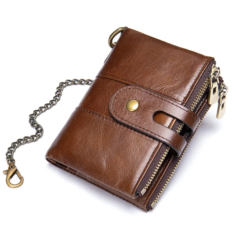 2024 Men’s RFID Genuine Leather Wallet