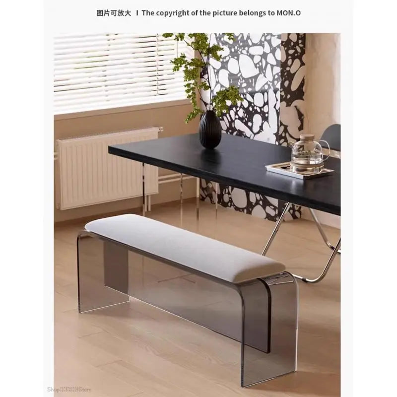 Nordic Acrylic Bench Dining Table Dining Chair Bench