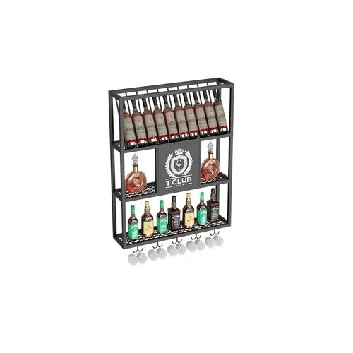 Metalic Wall Mounted Wine Cabinet Restaurant Patio Metalic