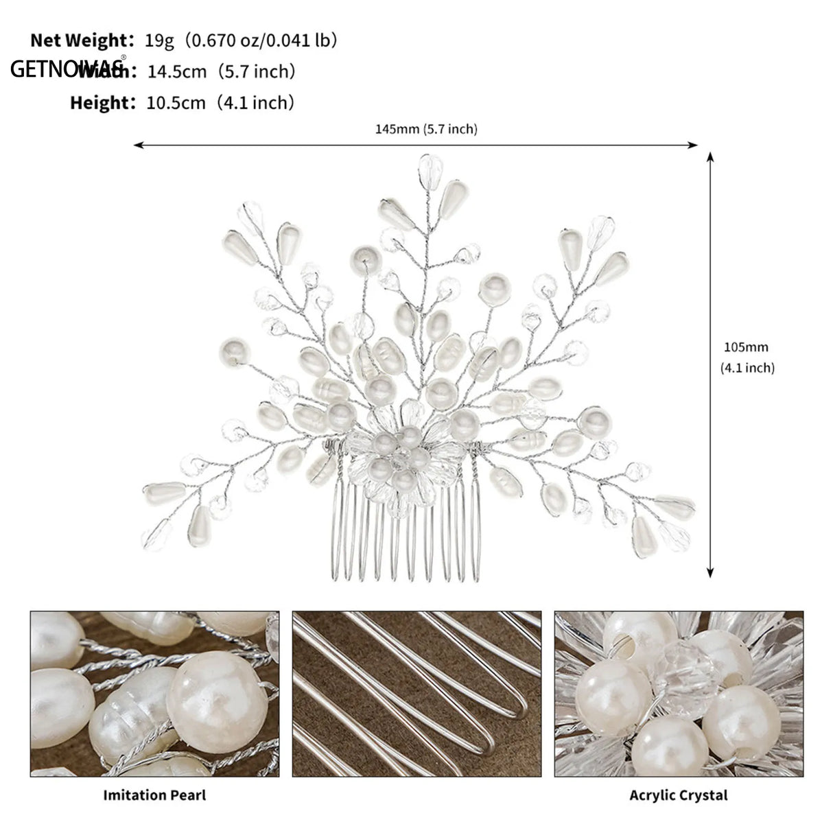 Wedding Pearl Flower Hair Combs Hair Accessories Hair