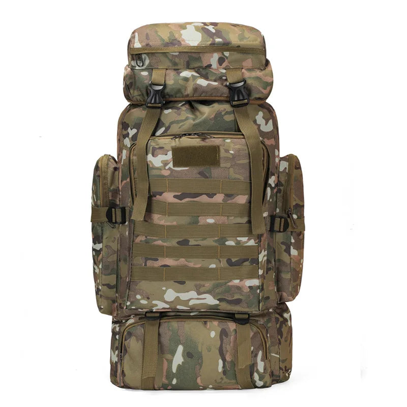 80L Waterproof Camouflage Tactical Backpack Large Capacity Men's