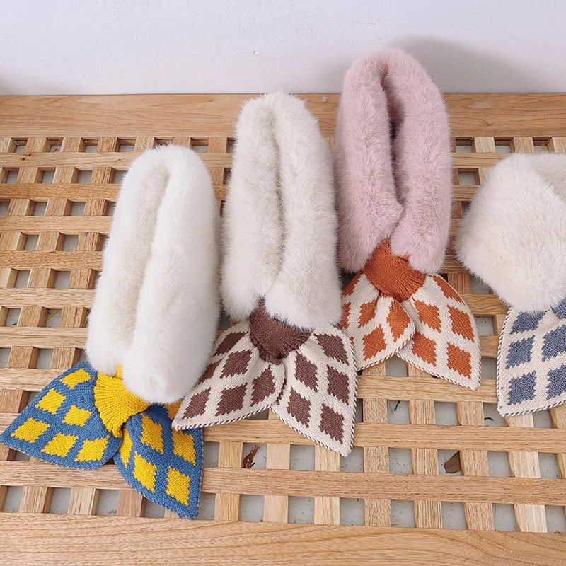 New Soft Plush Baby Girl Scarf Winter Cute