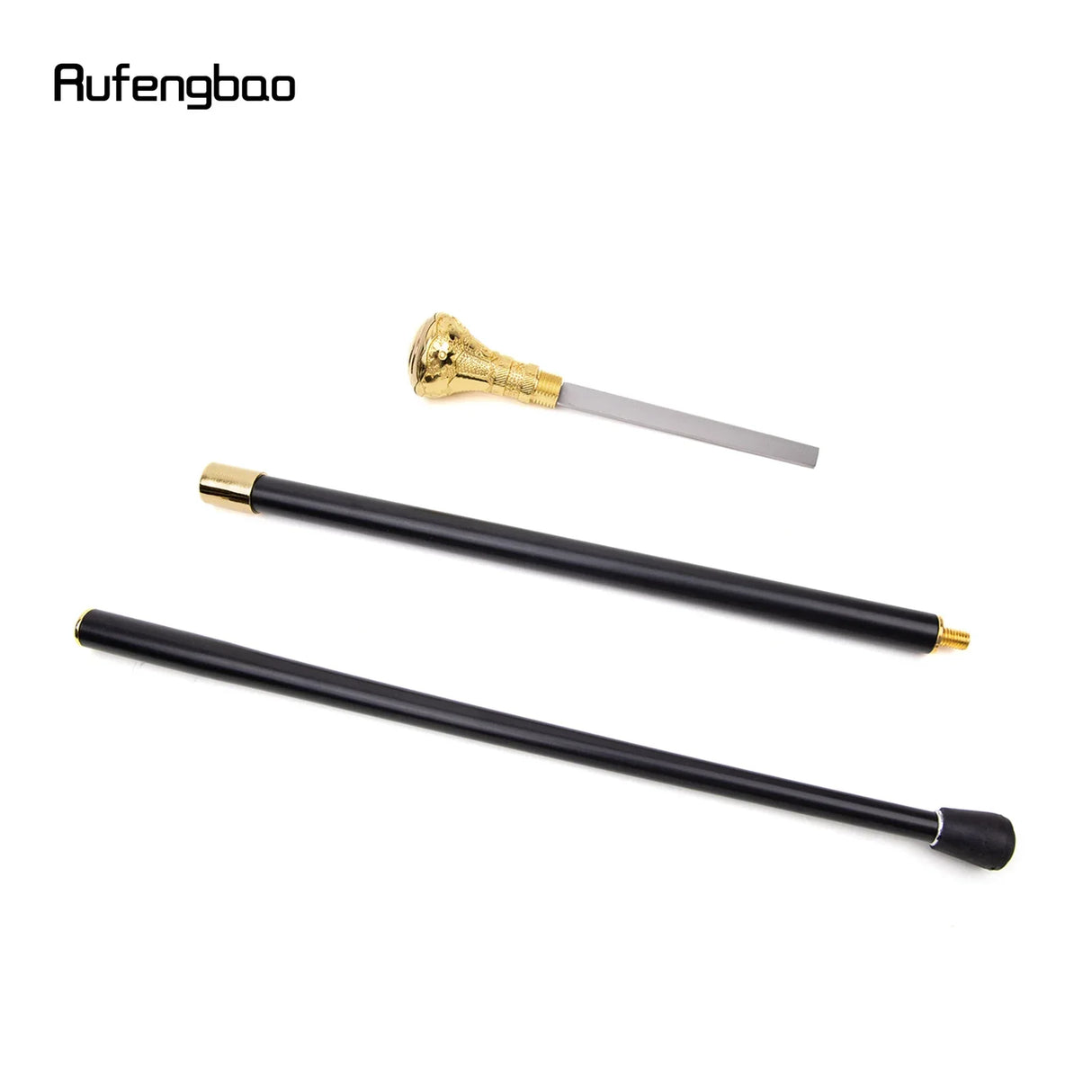 Golden Luxury Octagon Handle Walking Stick with Hidden