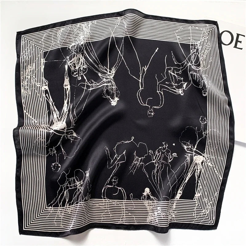 100 Real Silk Square Scarves Women Bandana High