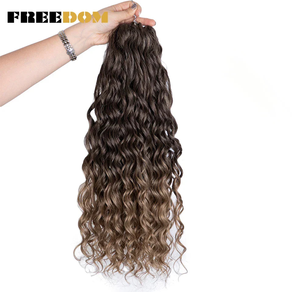 FREEDOM Synthetic Deep Wavy Twist Crochet Hair Afro