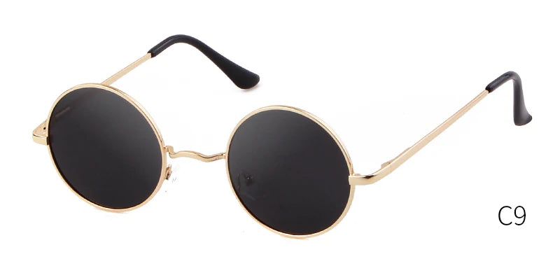 Round Sunglasses Men Polarized UV400 High Quality Brand