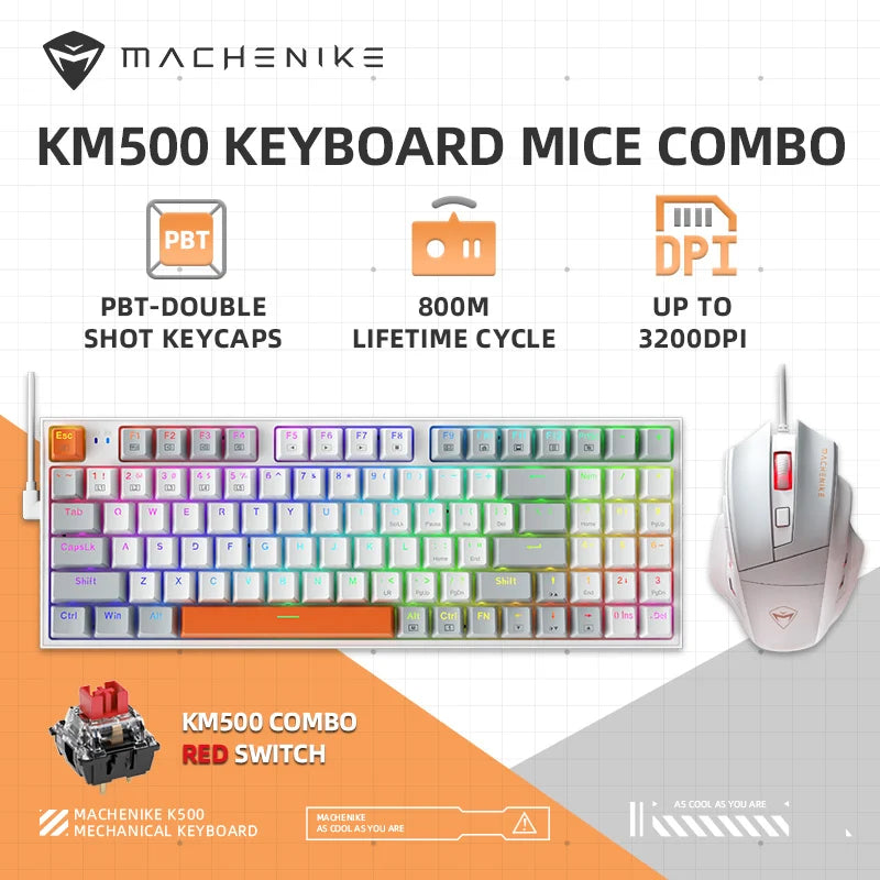 Machenike KM500 Mechanical Keyboard Gaming Mouse Combo Wired