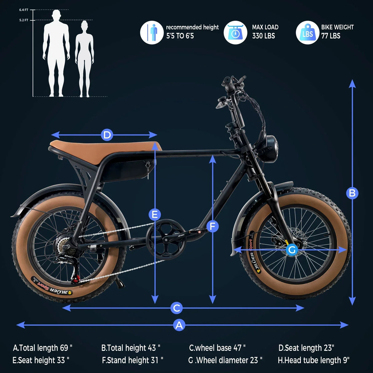 fat tire electric bike fat 20inch fat tire