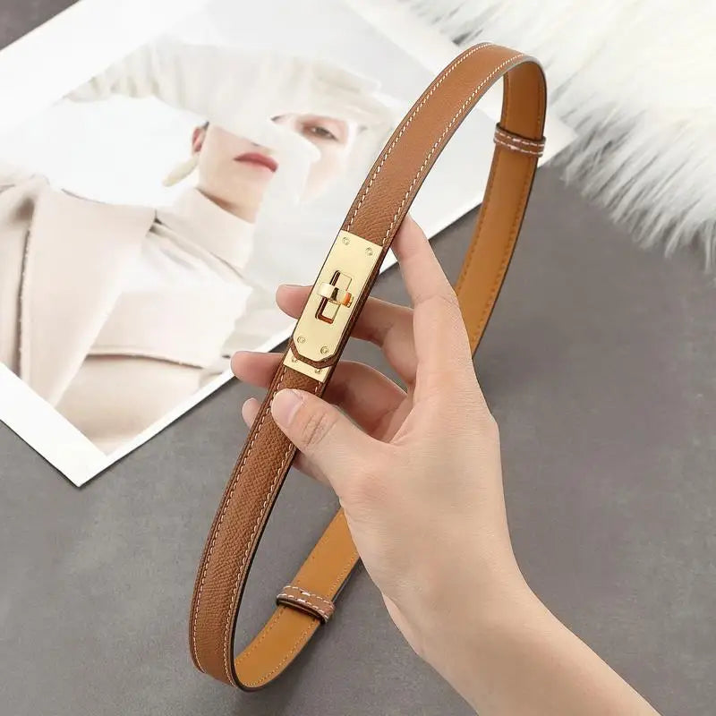 High Quality Ladies Girls Leather 1.8cm Designered Women
