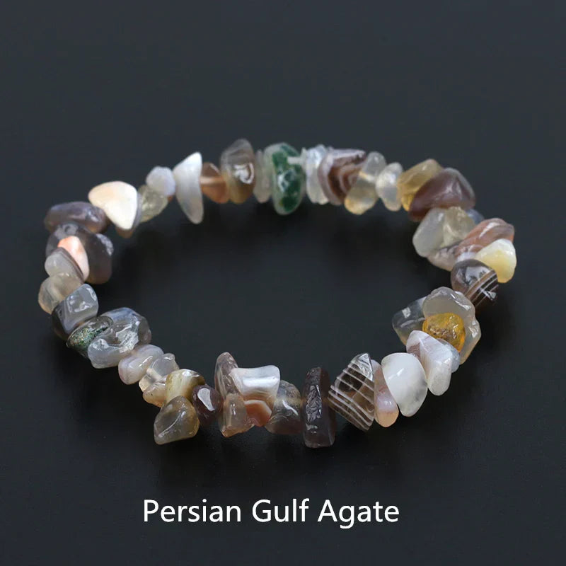 Natural Crystal Gemstone Irregular Energy Stone Bracelet Beads
