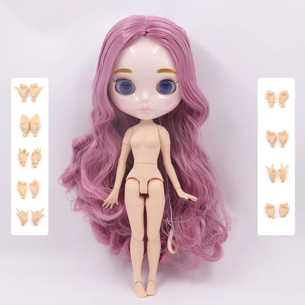 ICY DBS Blyth Doll 1/6 Joint Body 30CM BJD toys Natural shiny face with extra hands AB DIY Fashion Dolls girl gift