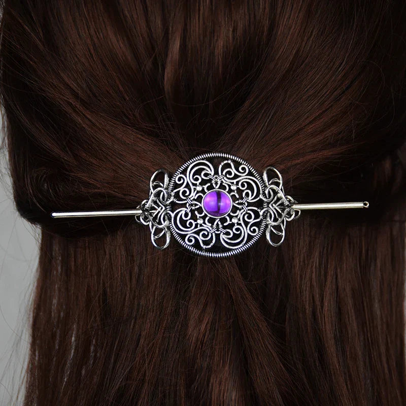 Witch Woodland Goddess Crescent Moon Dragonfly Hairstick Fairy